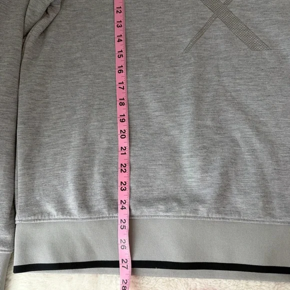 Armani Exchange A|X Gray Logo Sweatshirt L – Minimal Designer Pullover Crewneck - Picture 10 of 10